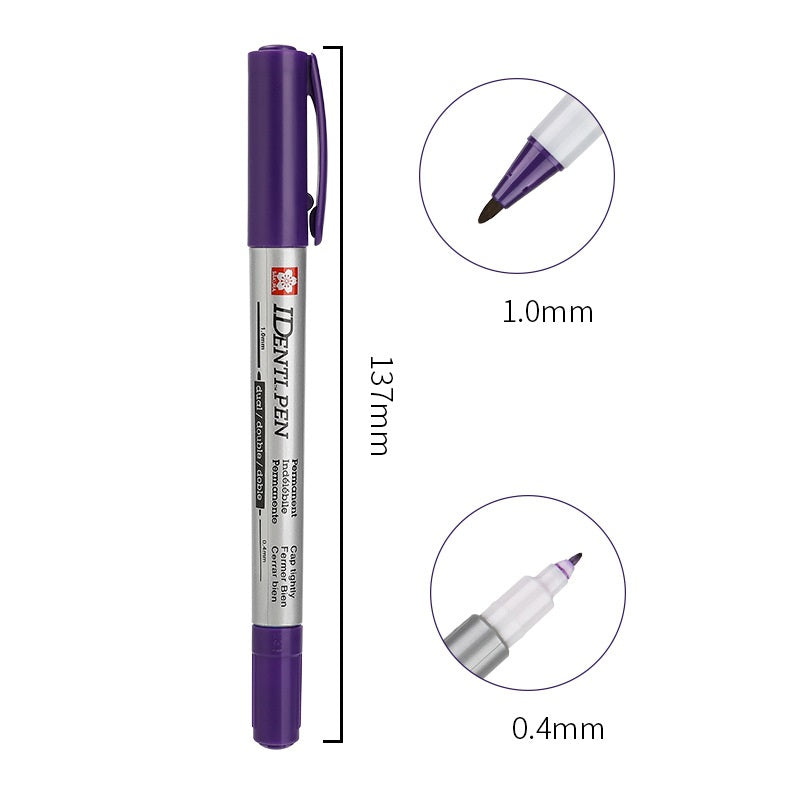Sakura Identi-Pen Dual Tip Permanent Marker,3 Pack Purple