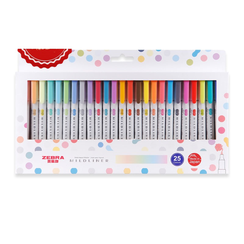 Zebra Mildliner Dual Tip Highlighters 25-Pack