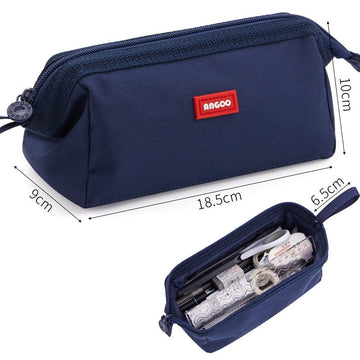 ANGOO Large Capacity Student Pencil Case – Classic Boat Shape