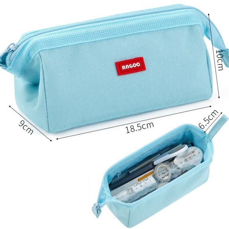 ANGOO Large Capacity Student Pencil Case – Classic Boat Shape