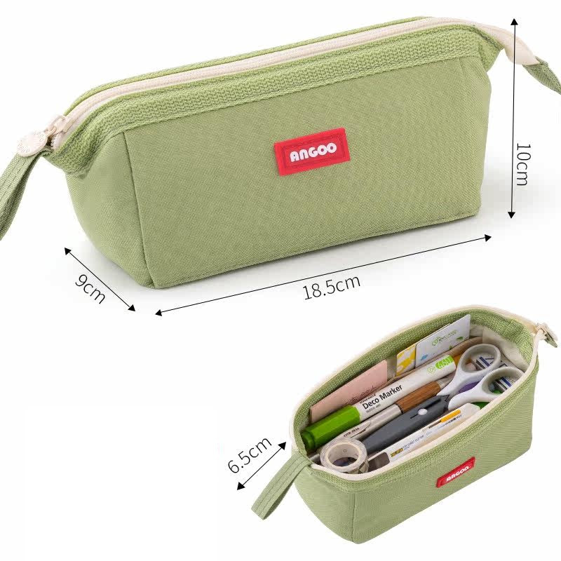 ANGOO Large Capacity Student Pencil Case – Classic Boat Shape