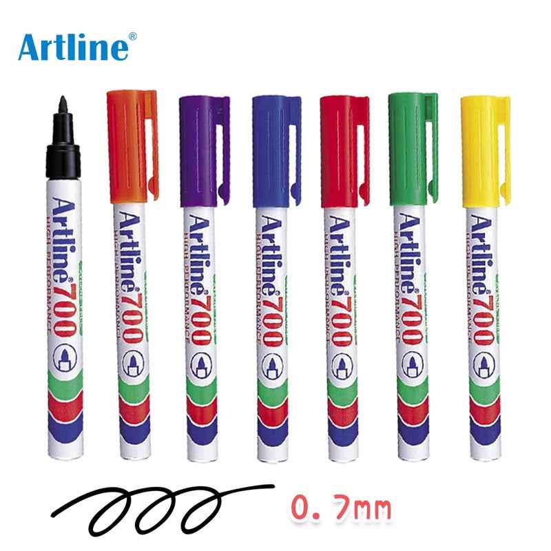 Artline 700 Permanent Marker,0.7mm Fine Tip,3 Pack