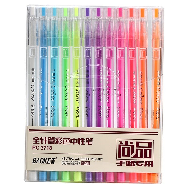 Baoke Metal Highlight Gel Pen 0.6mm (Pack of 12) 0.6mm