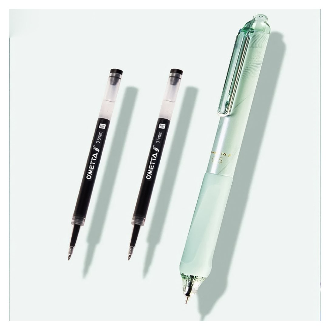 Beifa Ometta Push Silent Gel Pen with 2 Refills