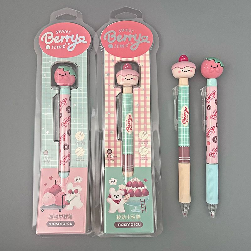 M&G Sweet Berry Time Retractable Gel Pen | 0.5mm Kawaii
