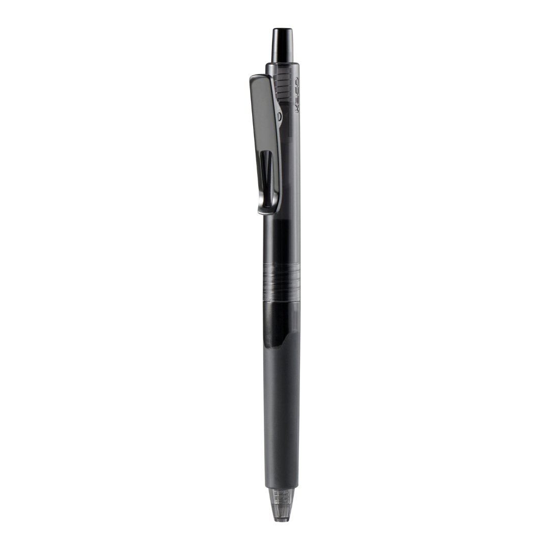 Kaco K9 Gel Ink Pen Transparent 0.5mm,5 Pack 0.5mm Black