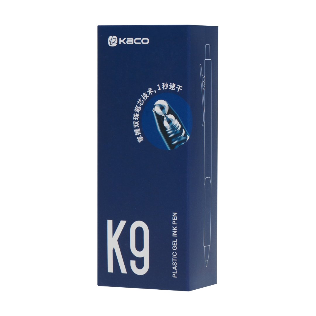 Kaco K9 Gel Ink Pen Transparent 0.5mm,5 Pack