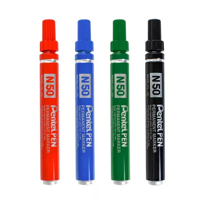 Pentel N50 Permanent Marker Pen Bullet Tip 4 Pack