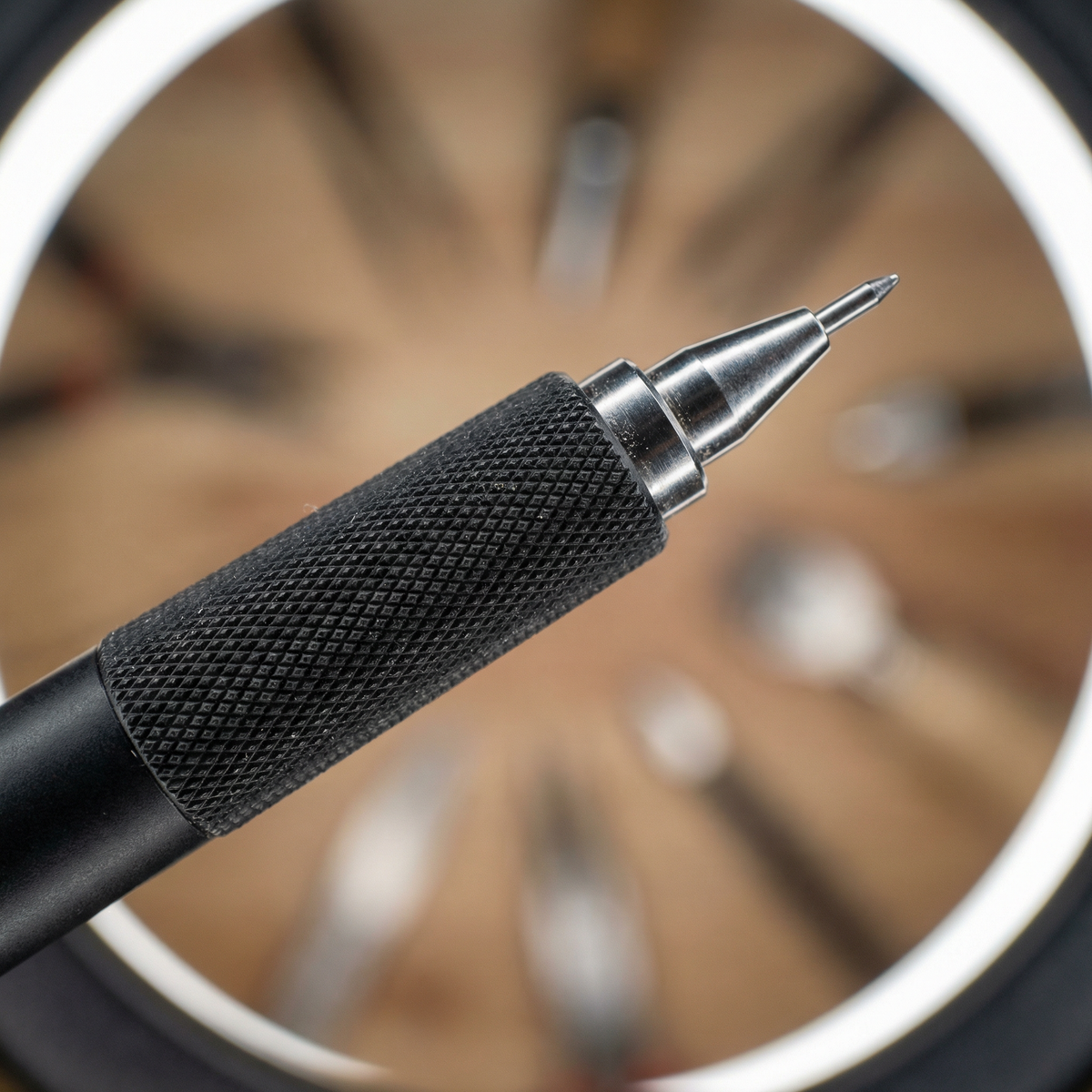 Platinum Pro-Use 171 MSDA-2500B Close-Up Knurled Metal Grip Detail