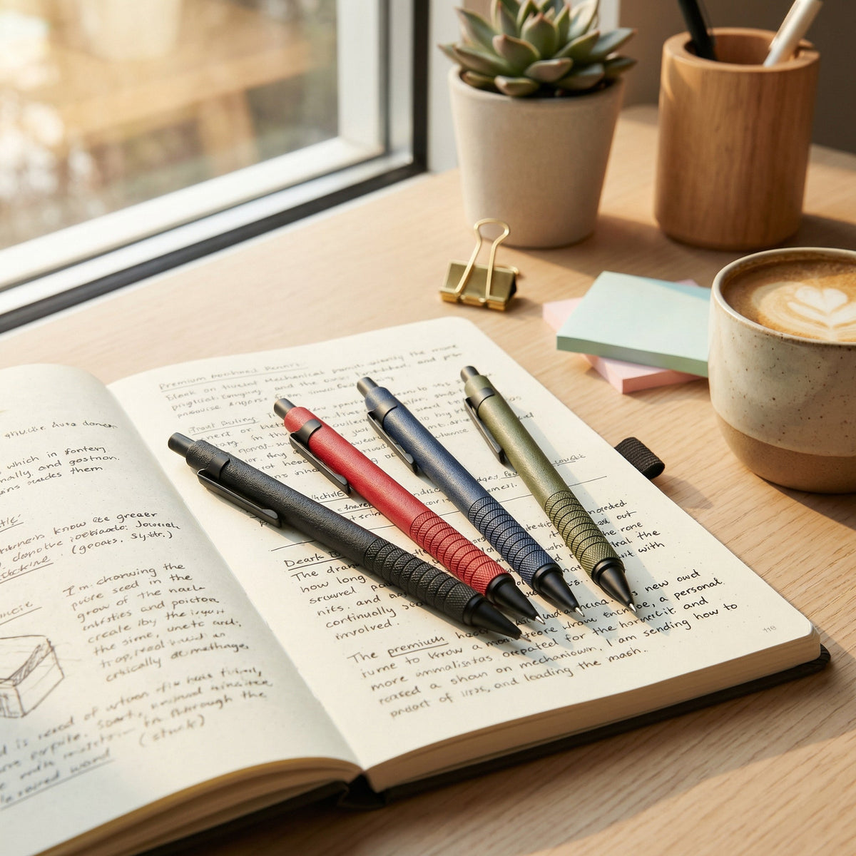 Tombow MONO Graph TUNE pencils lifestyle desk setting