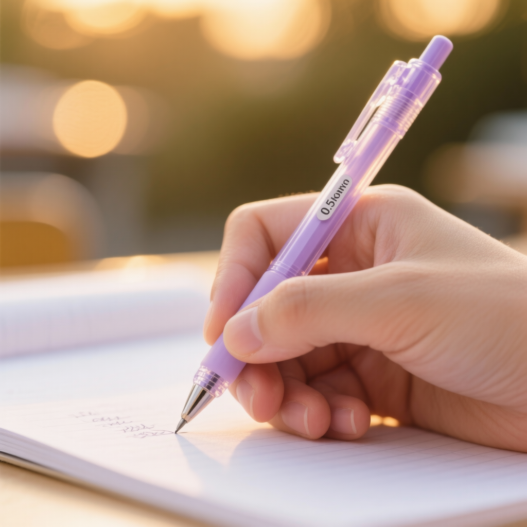 KOKUYO mechanical pencil in use - lifestyle close-up